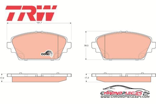 Achat de TRW GDB3227 Kit de plaquettes de frein, frein à disque pas chères