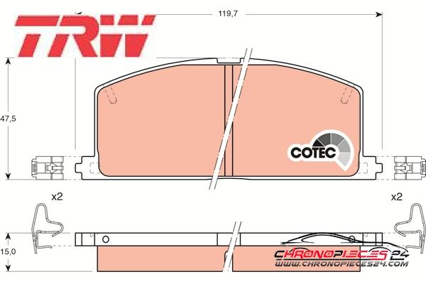 Achat de TRW GDB323 Kit de plaquettes de frein, frein à disque pas chères