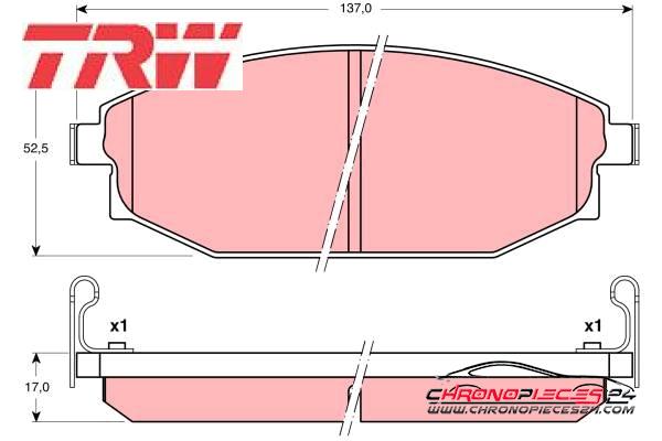 Achat de TRW GDB3232 Kit de plaquettes de frein, frein à disque pas chères