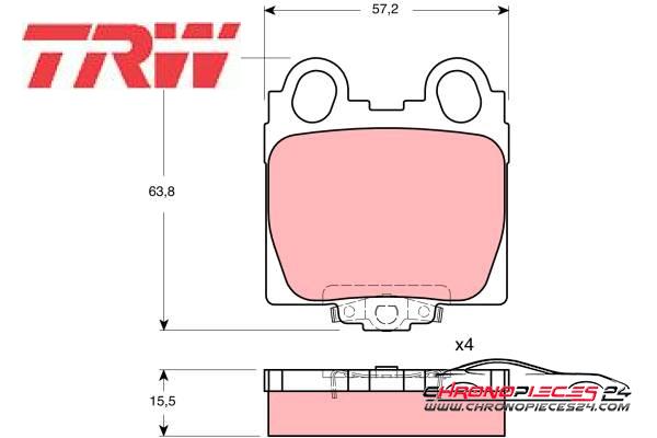 Achat de TRW GDB3233 Kit de plaquettes de frein, frein à disque pas chères