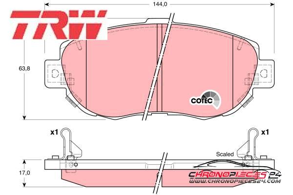 Achat de TRW GDB3235 Kit de plaquettes de frein, frein à disque pas chères