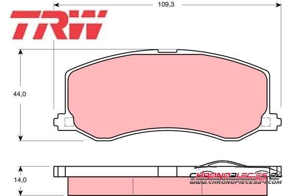 Achat de TRW GDB3237 Kit de plaquettes de frein, frein à disque pas chères