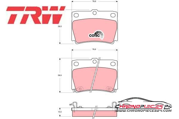 Achat de TRW GDB3239 Kit de plaquettes de frein, frein à disque pas chères