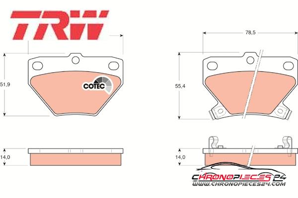 Achat de TRW GDB3243 Kit de plaquettes de frein, frein à disque pas chères