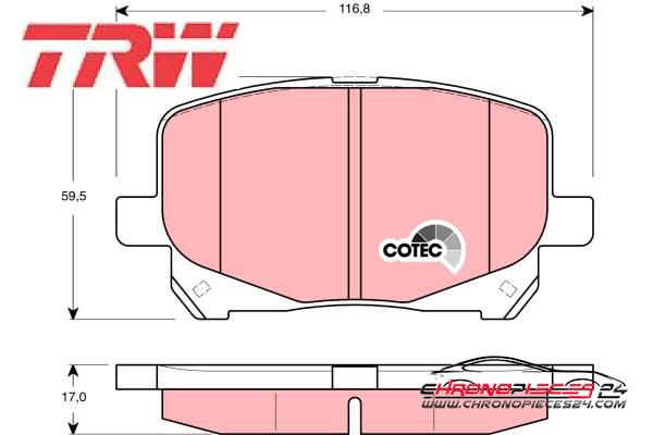 Achat de TRW GDB3248 Kit de plaquettes de frein, frein à disque pas chères