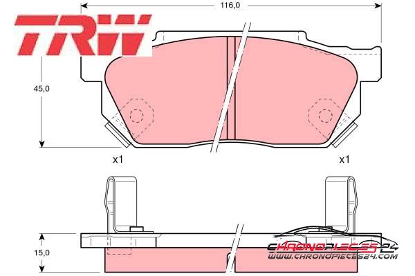 Achat de TRW GDB325 Kit de plaquettes de frein, frein à disque pas chères