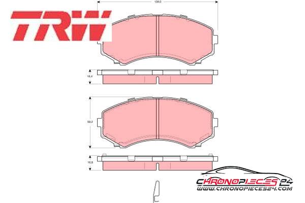 Achat de TRW GDB3254 Kit de plaquettes de frein, frein à disque pas chères