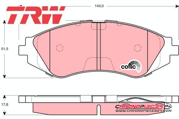 Achat de TRW GDB3265 Kit de plaquettes de frein, frein à disque pas chères