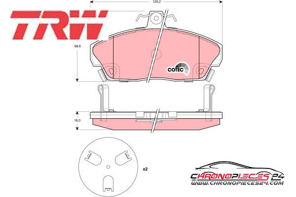 Achat de TRW GDB3267 Kit de plaquettes de frein, frein à disque pas chères