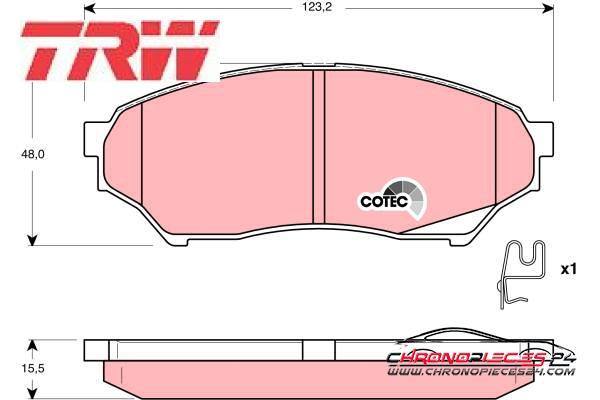 Achat de TRW GDB3270 Kit de plaquettes de frein, frein à disque pas chères