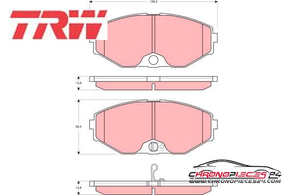 Achat de TRW GDB3273 Kit de plaquettes de frein, frein à disque pas chères