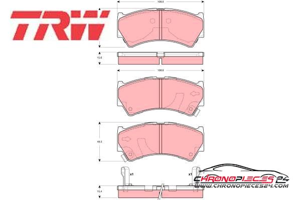 Achat de TRW GDB3275 Kit de plaquettes de frein, frein à disque pas chères