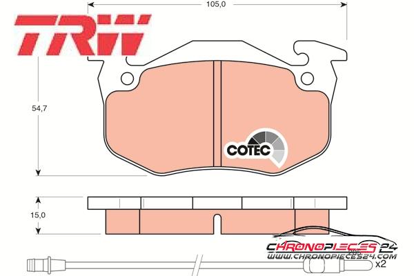 Achat de TRW GDB328 Kit de plaquettes de frein, frein à disque pas chères