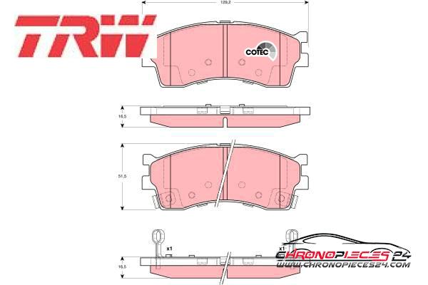 Achat de TRW GDB3285 Kit de plaquettes de frein, frein à disque pas chères