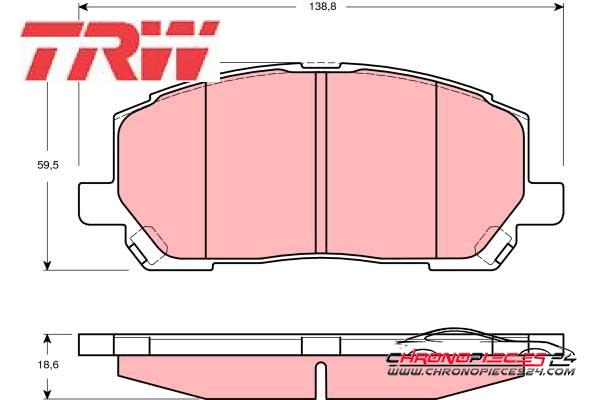 Achat de TRW GDB3286 Kit de plaquettes de frein, frein à disque pas chères