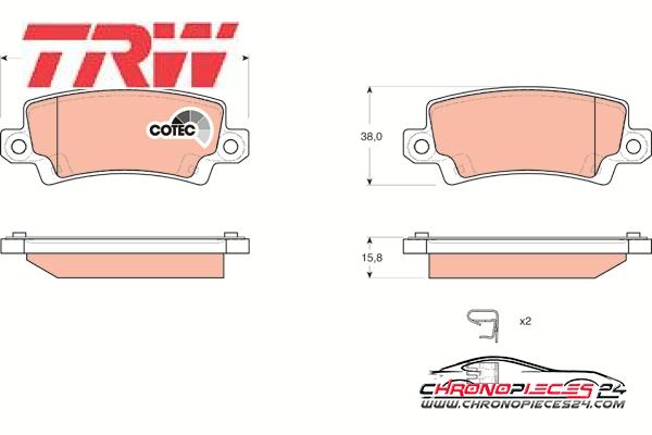 Achat de TRW GDB3289 Kit de plaquettes de frein, frein à disque pas chères