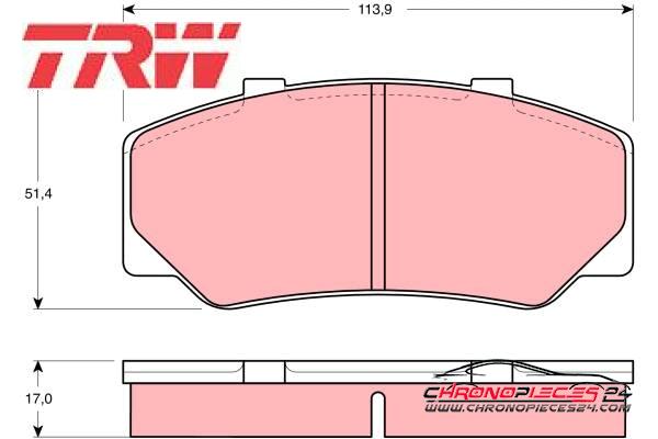 Achat de TRW GDB329 Kit de plaquettes de frein, frein à disque pas chères