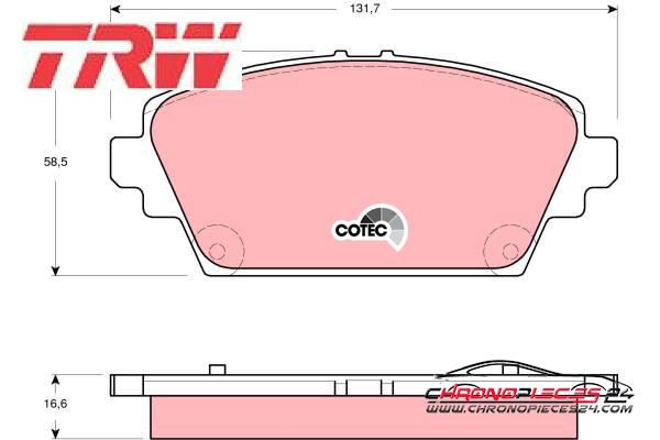 Achat de TRW GDB3291 Kit de plaquettes de frein, frein à disque pas chères