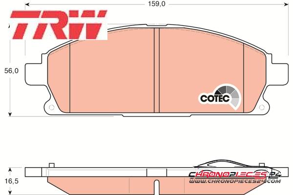 Achat de TRW GDB3293 Kit de plaquettes de frein, frein à disque pas chères