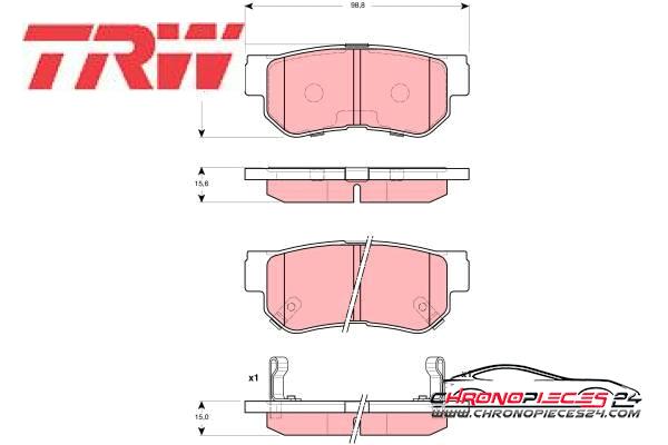 Achat de TRW GDB3298 Kit de plaquettes de frein, frein à disque pas chères