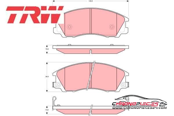 Achat de TRW GDB3299 Kit de plaquettes de frein, frein à disque pas chères