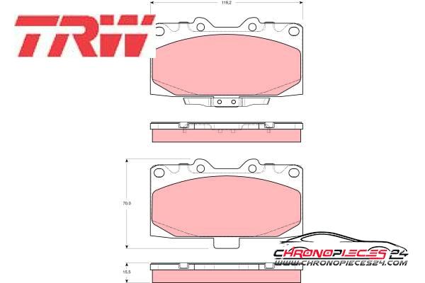 Achat de TRW GDB3307 Kit de plaquettes de frein, frein à disque pas chères