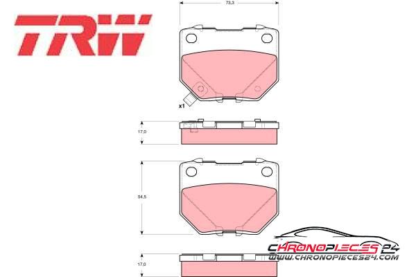 Achat de TRW GDB3308 Kit de plaquettes de frein, frein à disque pas chères