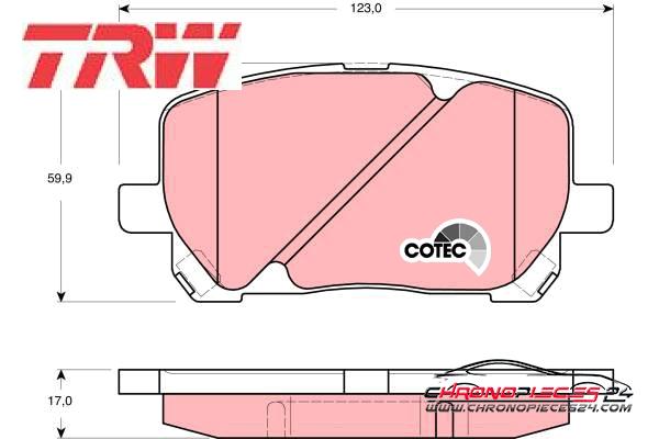 Achat de TRW GDB3315 Kit de plaquettes de frein, frein à disque pas chères