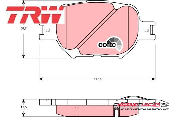 Achat de TRW GDB3316 Kit de plaquettes de frein, frein à disque pas chères