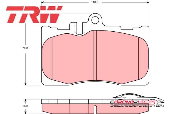 Achat de TRW GDB3322 Kit de plaquettes de frein, frein à disque pas chères