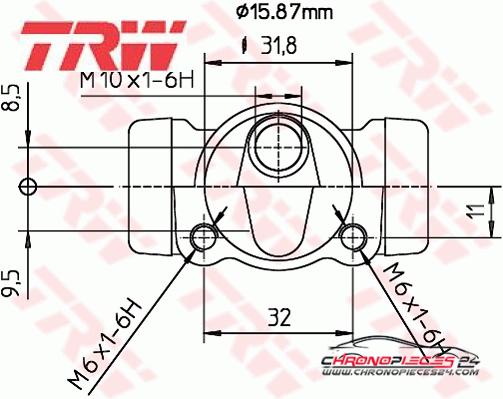 Achat de TRW BWB139 Cylindre de roue pas chères