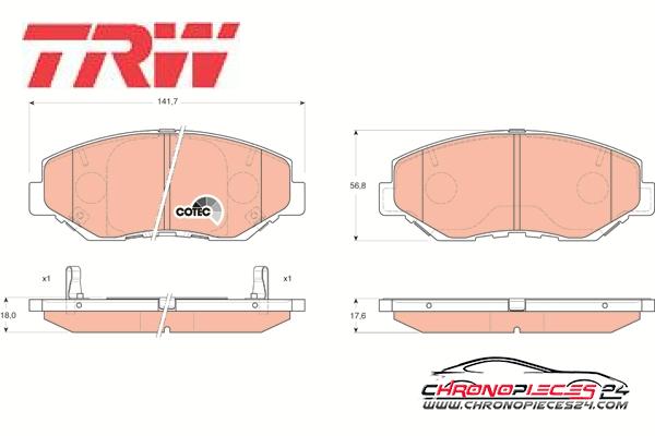 Achat de TRW GDB3325 Kit de plaquettes de frein, frein à disque pas chères