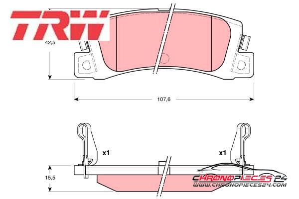 Achat de TRW GDB3329 Kit de plaquettes de frein, frein à disque pas chères