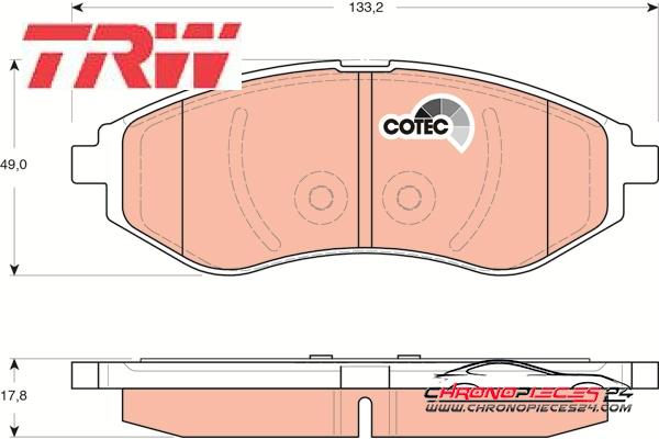 Achat de TRW GDB3330 Kit de plaquettes de frein, frein à disque pas chères