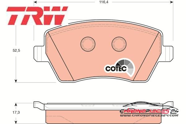 Achat de TRW GDB3332 Kit de plaquettes de frein, frein à disque pas chères