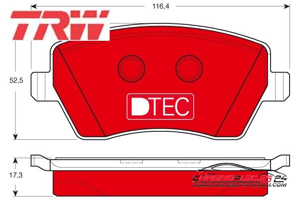 Achat de TRW GDB3332DTE Kit de plaquettes de frein, frein à disque pas chères