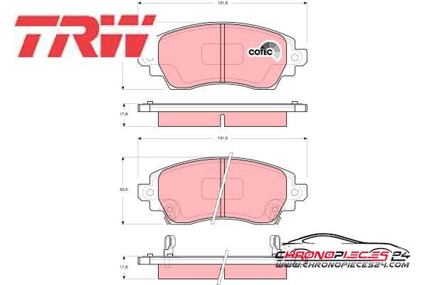 Achat de TRW GDB3333 Kit de plaquettes de frein, frein à disque pas chères