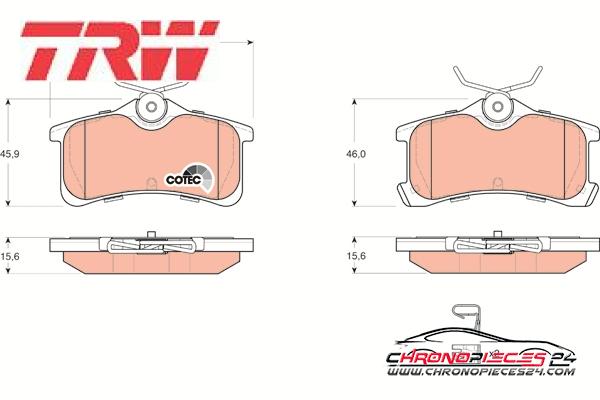 Achat de TRW GDB3334 Kit de plaquettes de frein, frein à disque pas chères