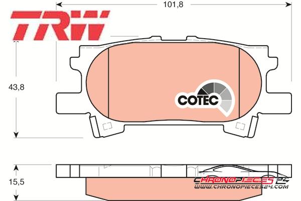 Achat de TRW GDB3339 Kit de plaquettes de frein, frein à disque pas chères