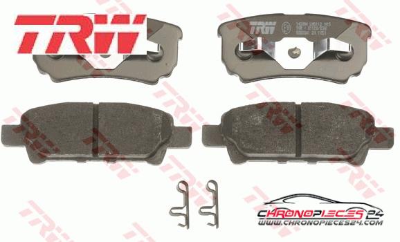 Achat de TRW GDB3341 Kit de plaquettes de frein, frein à disque pas chères