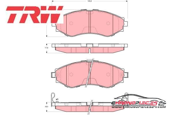 Achat de TRW GDB3345 Kit de plaquettes de frein, frein à disque pas chères