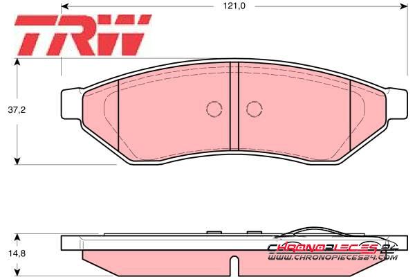 Achat de TRW GDB3346 Kit de plaquettes de frein, frein à disque pas chères