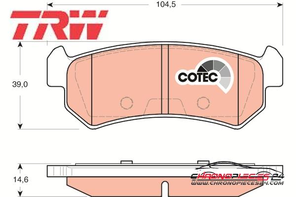 Achat de TRW GDB3348 Kit de plaquettes de frein, frein à disque pas chères