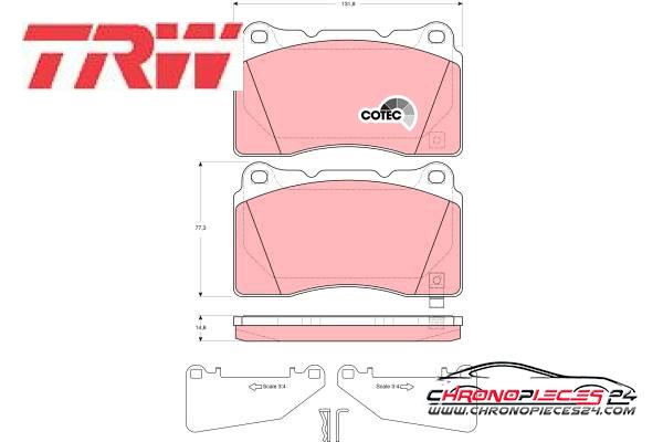 Achat de TRW GDB3349 Kit de plaquettes de frein, frein à disque pas chères