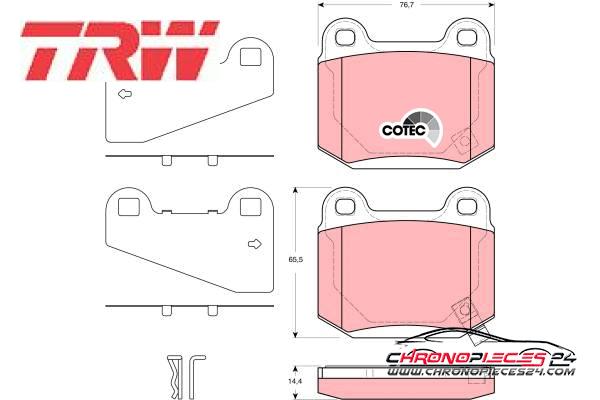 Achat de TRW GDB3350 Kit de plaquettes de frein, frein à disque pas chères