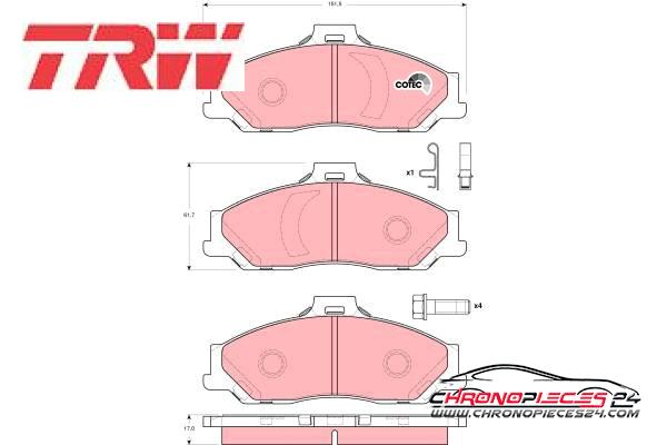 Achat de TRW GDB3353 Kit de plaquettes de frein, frein à disque pas chères