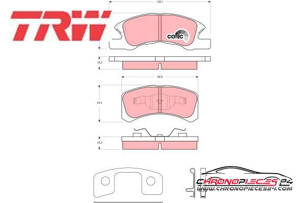 Achat de TRW GDB3358 Kit de plaquettes de frein, frein à disque pas chères