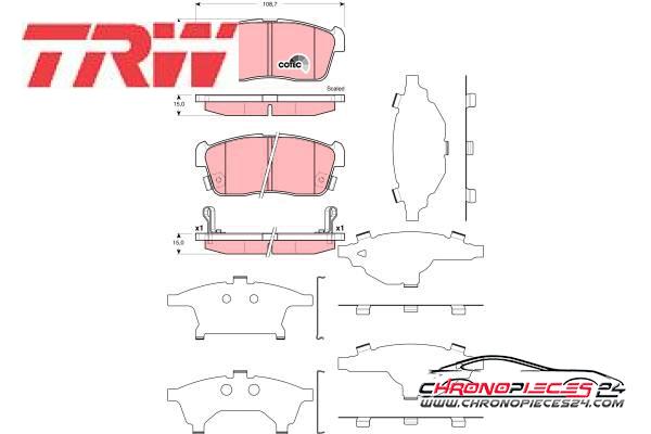 Achat de TRW GDB3359 Kit de plaquettes de frein, frein à disque pas chères