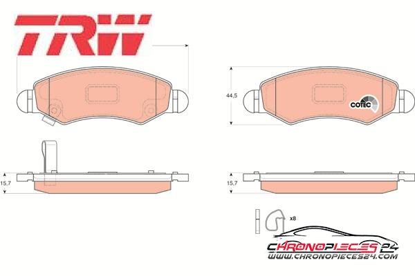 Achat de TRW GDB3363 Kit de plaquettes de frein, frein à disque pas chères