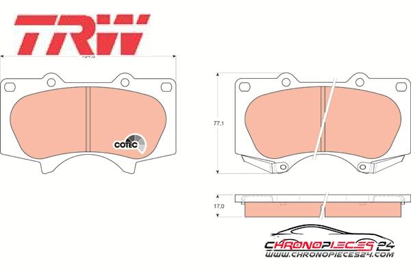 Achat de TRW GDB3364 Kit de plaquettes de frein, frein à disque pas chères